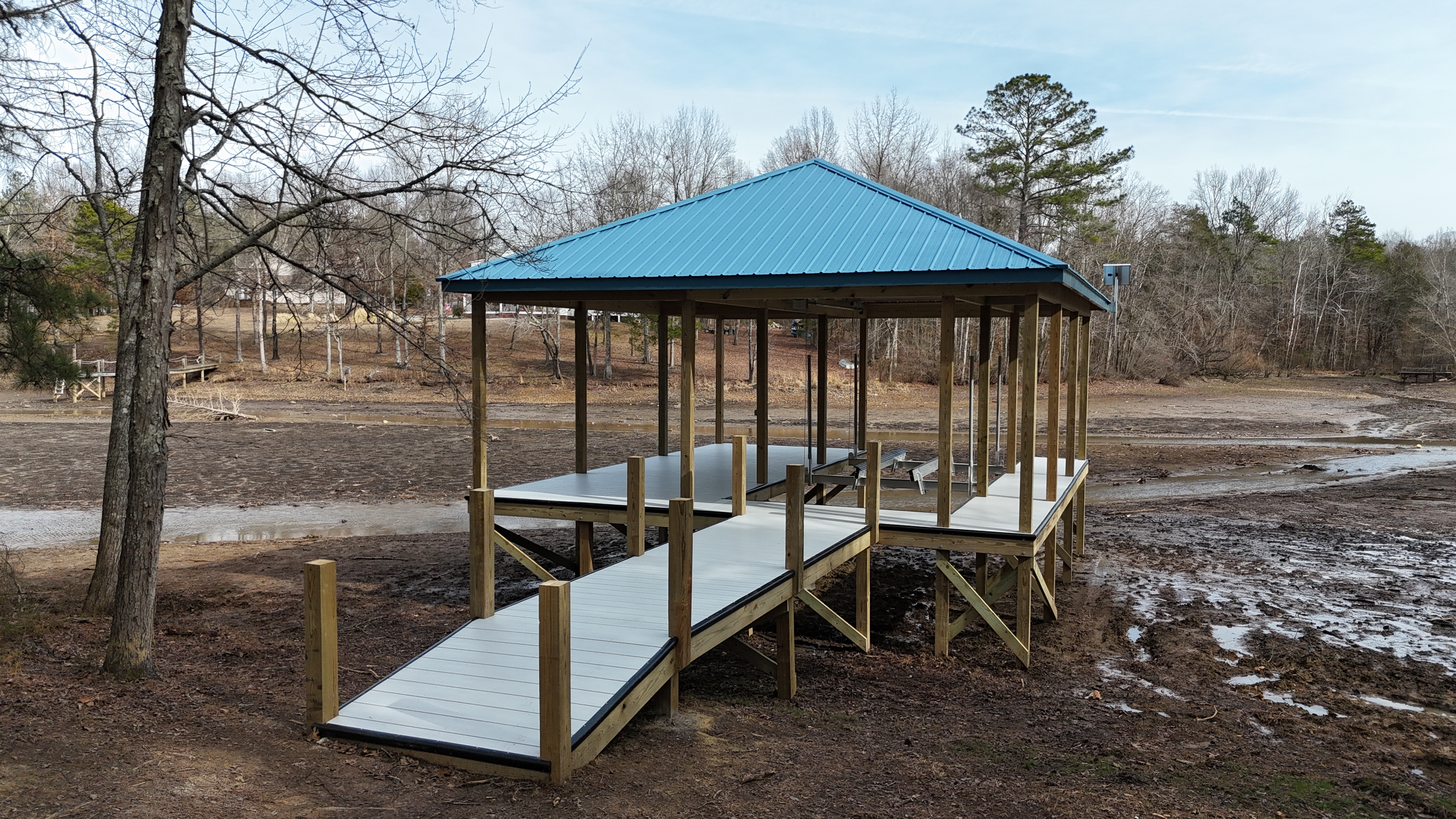 Residential covered dock on Chickamauga