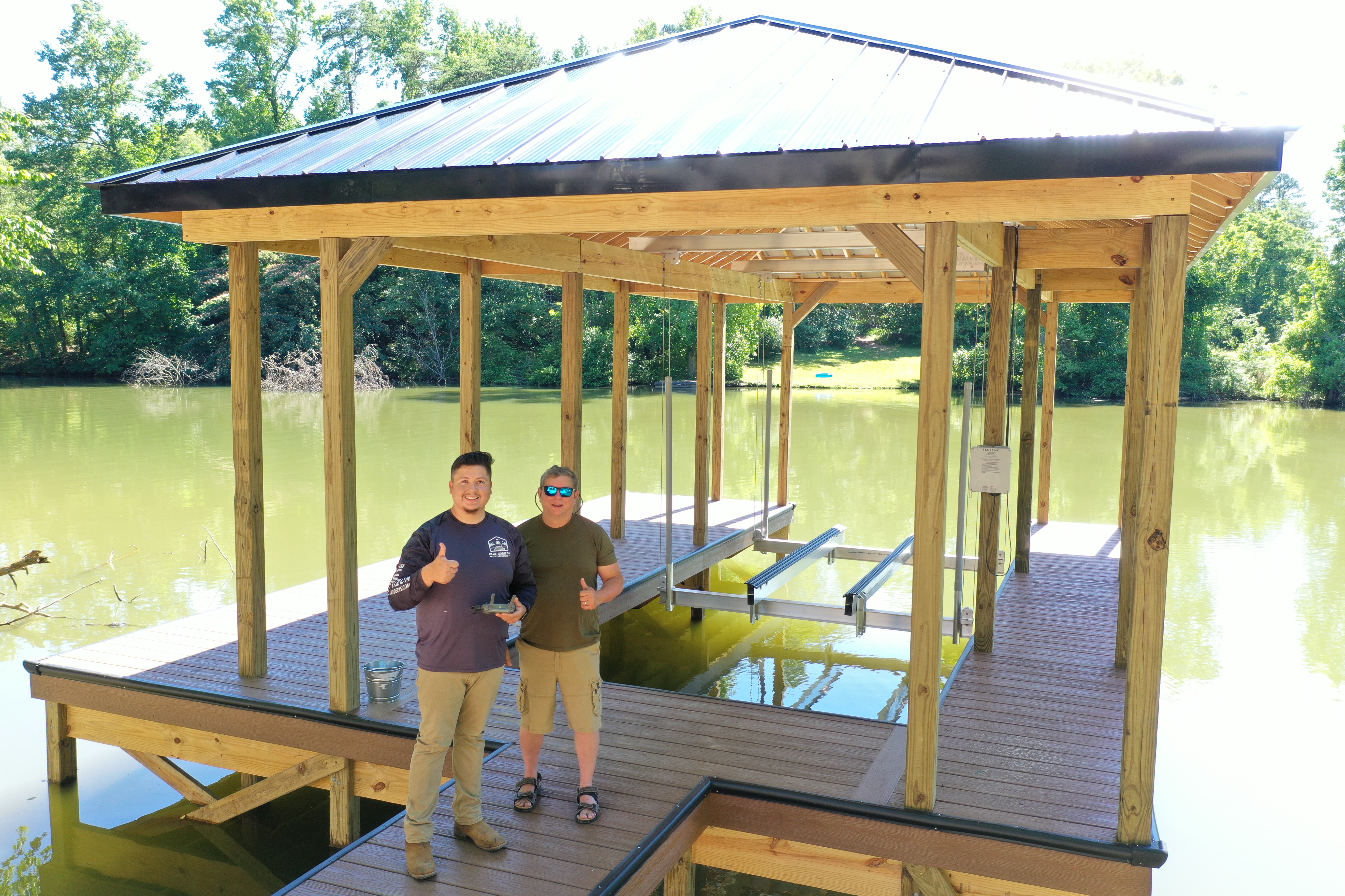 Custom dock build on Douglas Lake